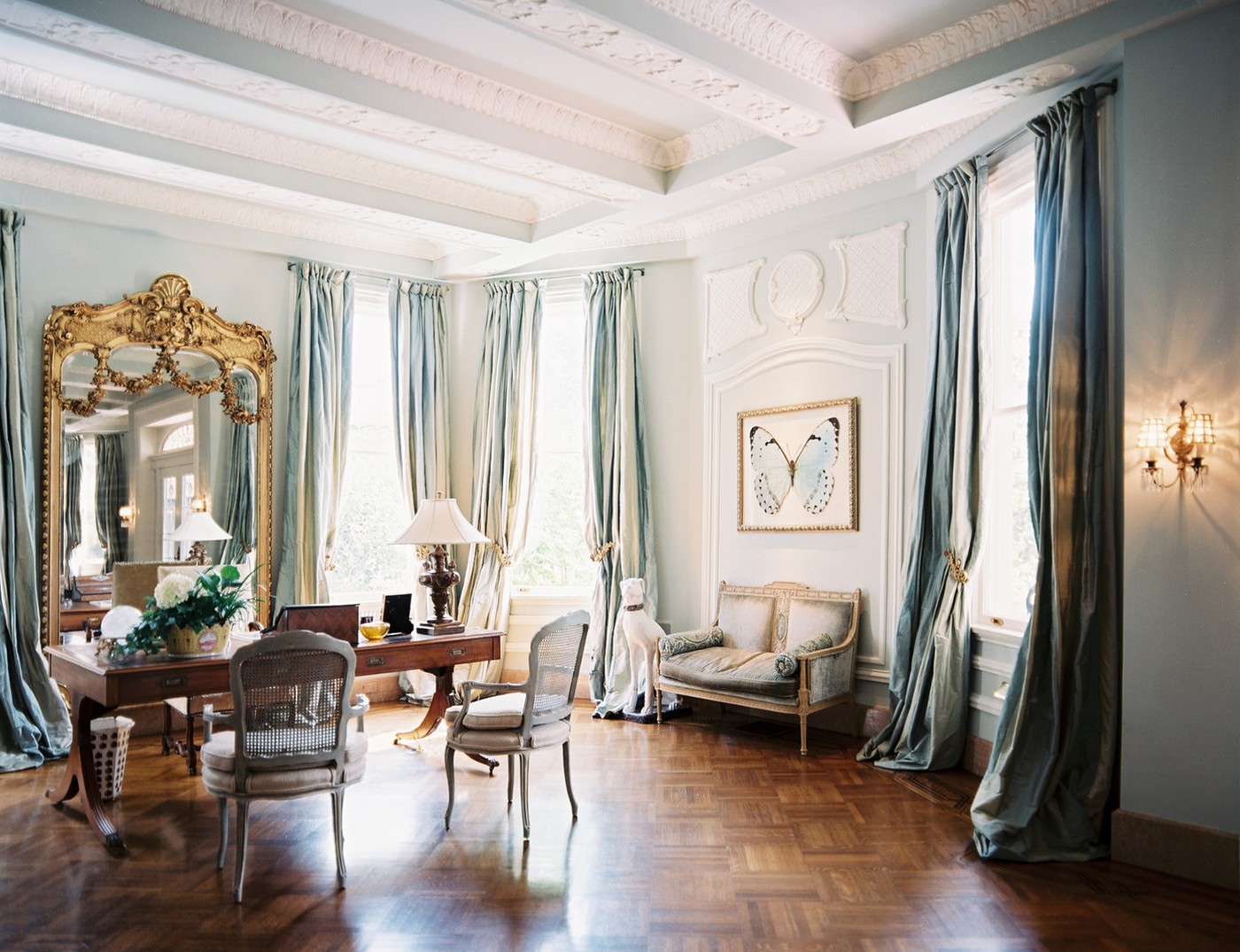 light french style hallway interior