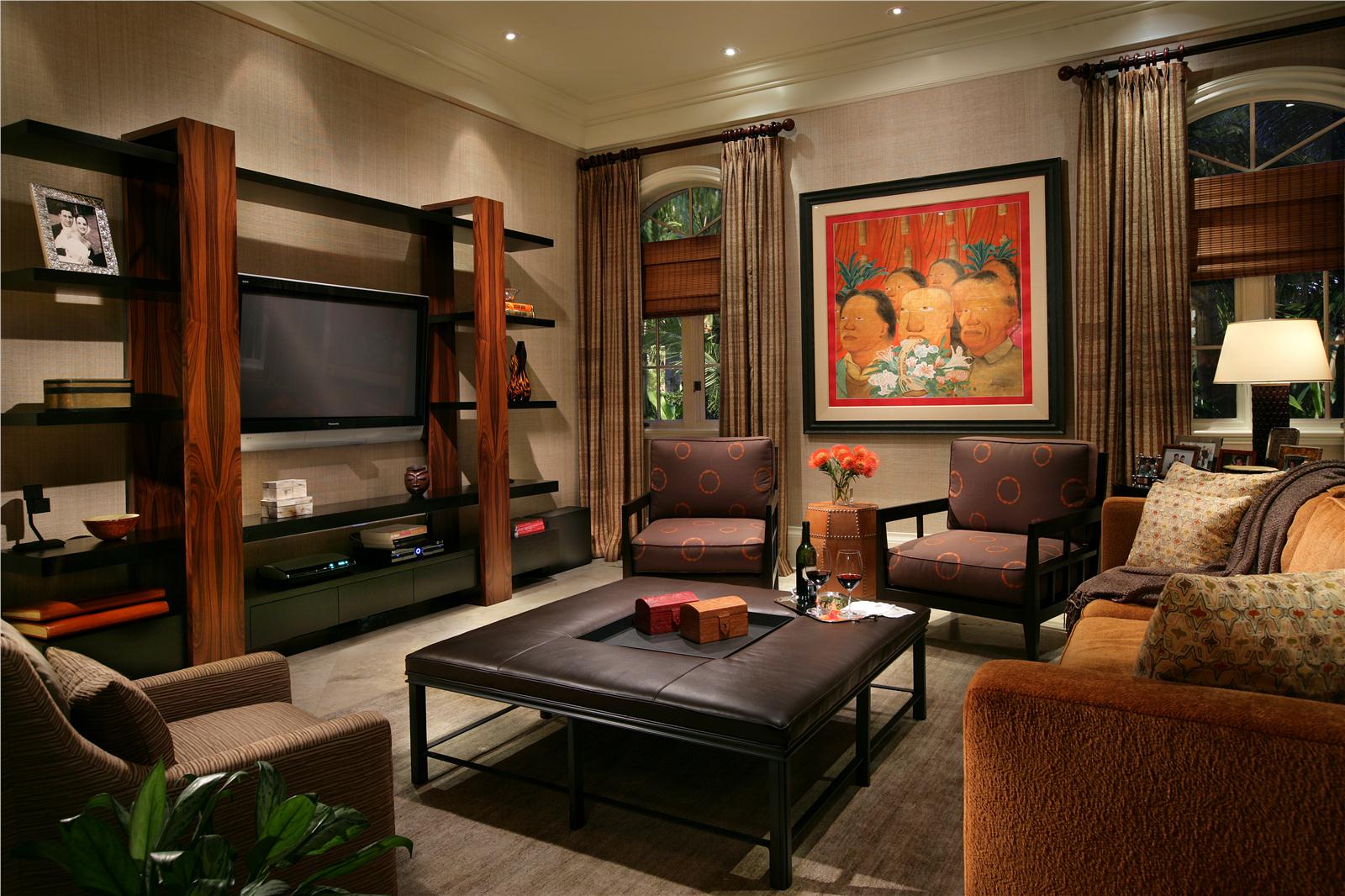 Bright interior of the corridor in ethnic style.