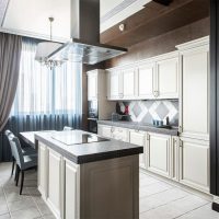 light white kitchen design with a touch of yellow photo