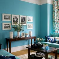 beautiful hallway style in turquoise color picture