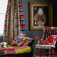 beautiful design of a bedroom in the style of boho photo