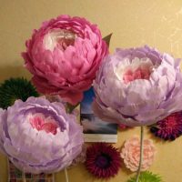 blue paper flowers in the decoration of the hall picture