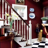 warna burgundy yang indah dalam gaya gambar lorong