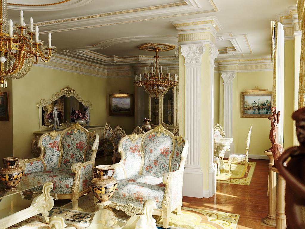 bright baroque style bathroom