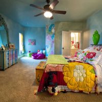 Chic bedroom design in boho style photo