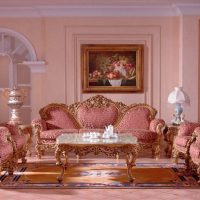 beautiful home interior in rococo style photo