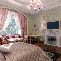 bright interior of the rococo apartment photo