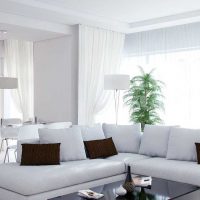 bright white furniture in the design of the hallway picture