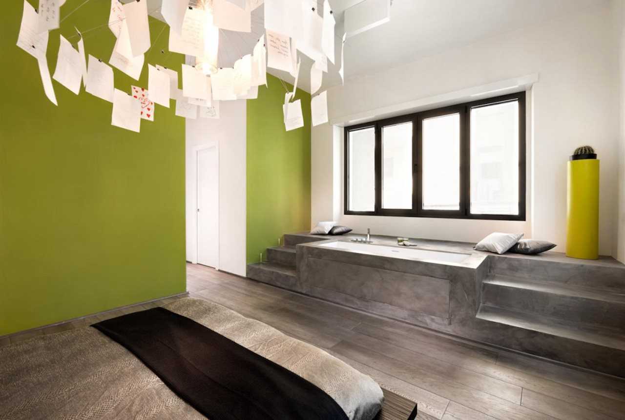 beautiful decor of the avant-garde style bedroom