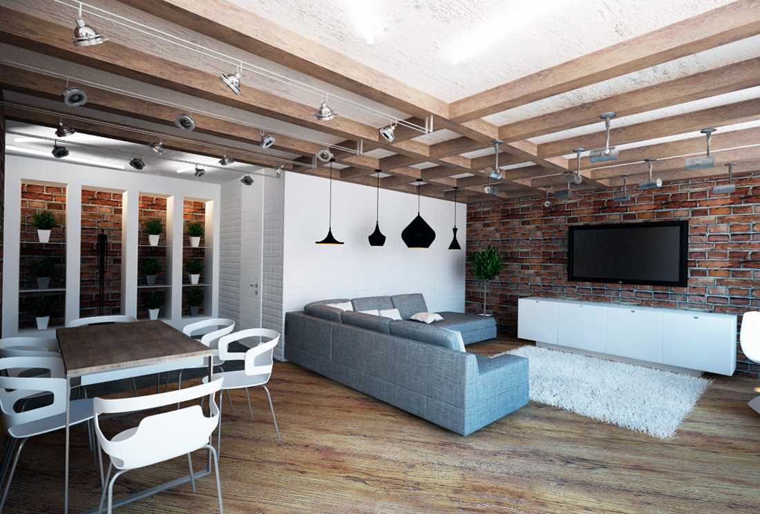 unusual loft style living room