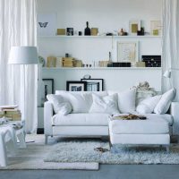 light white furniture in the decor of the corridor picture