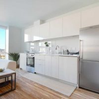 light white furniture in the decor of the living room photo