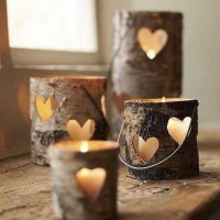 DIY bright decoration of candles