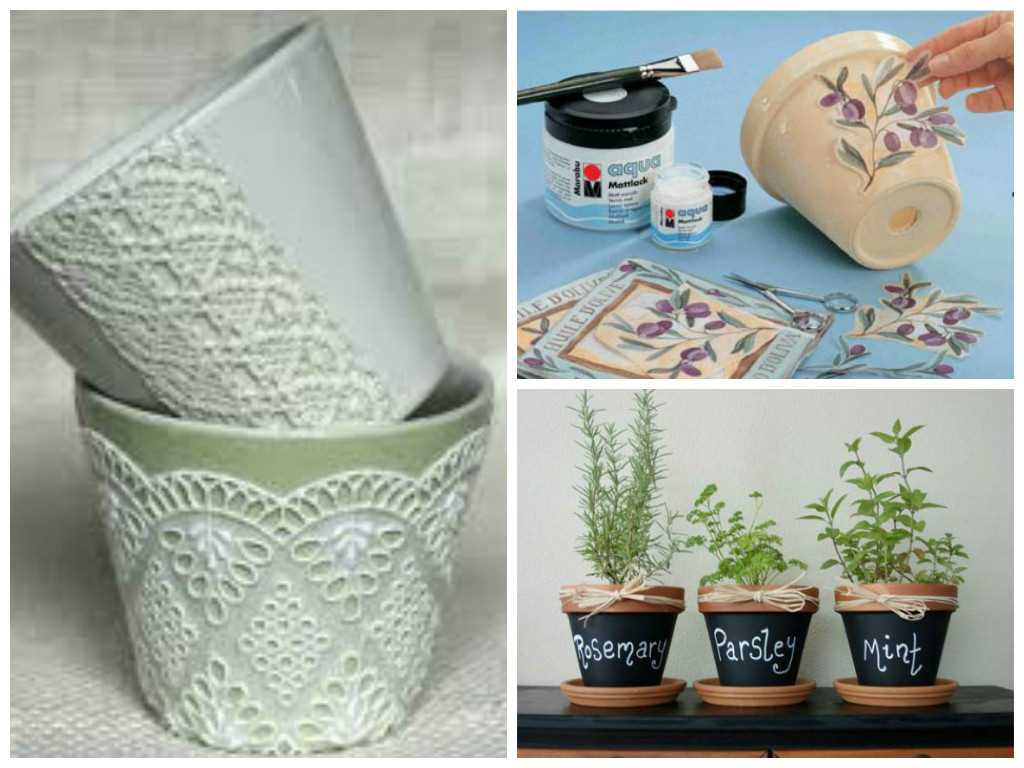 une variante de belle décoration de pots