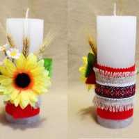 the idea of ​​light DIY candle decoration photo