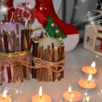 the idea of ​​a beautiful candle decor do-it-yourself photo