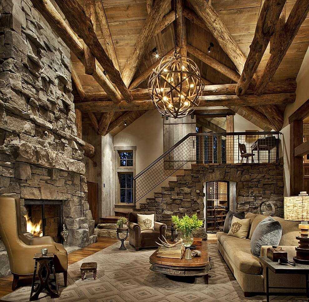 unusual decor in rustic style