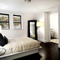 bright dark floor in the decor of the kitchen photo