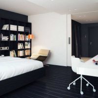 unusual dark floor in the style of an apartment picture