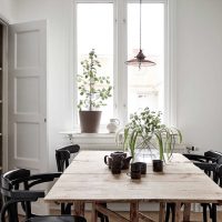 bright bedroom design in rustic style photo