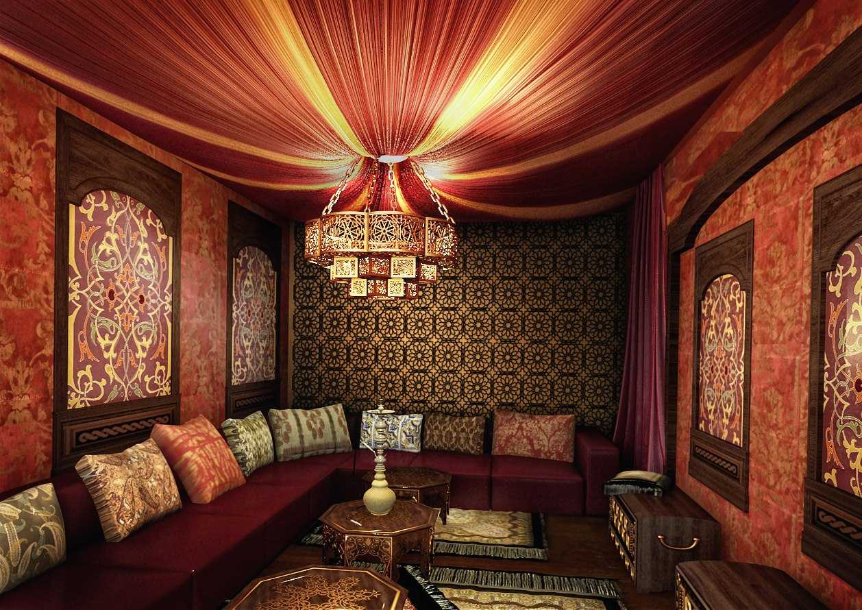 beautiful style living room in oriental style