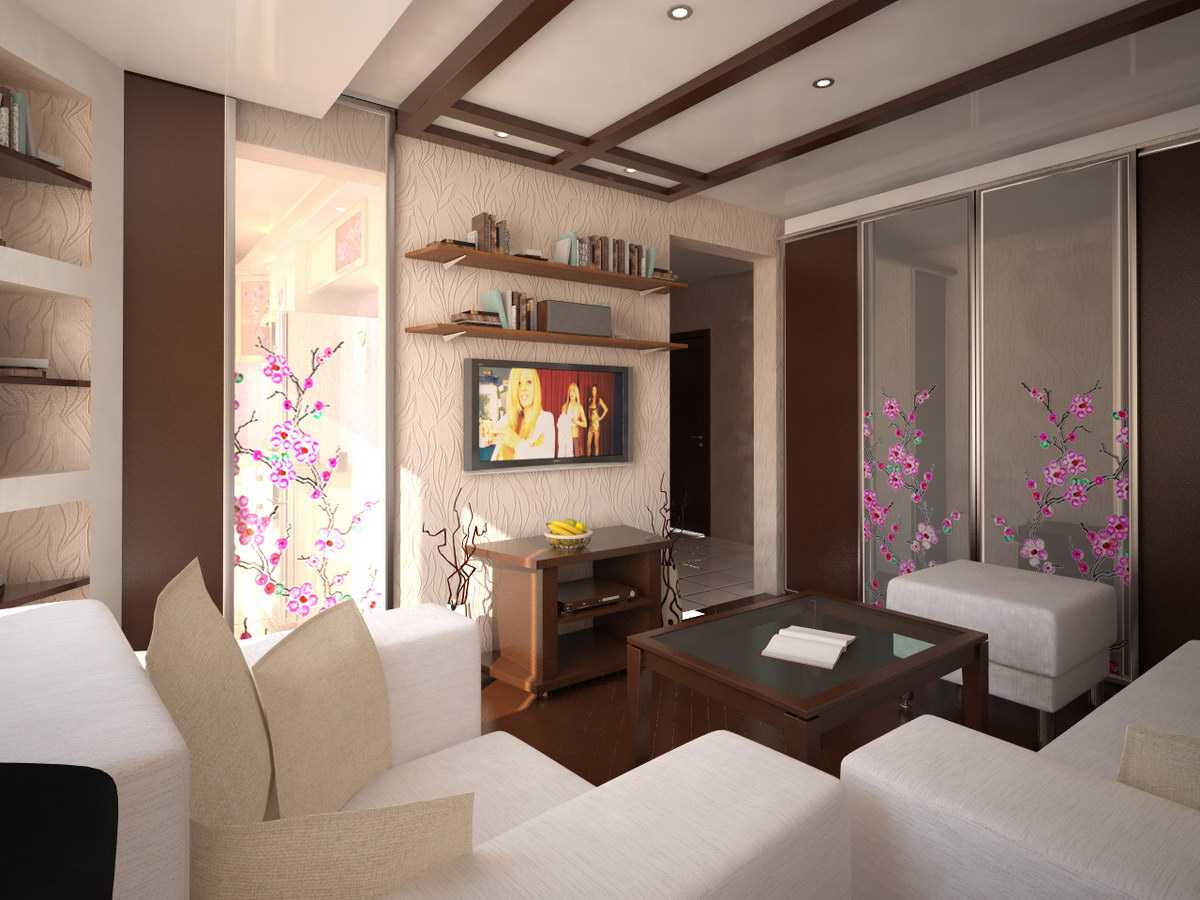 beautiful living room bedroom interior