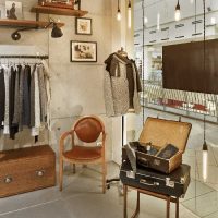 original apartment interior with old suitcases picture