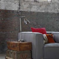 bright interior of the apartment with old suitcases picture