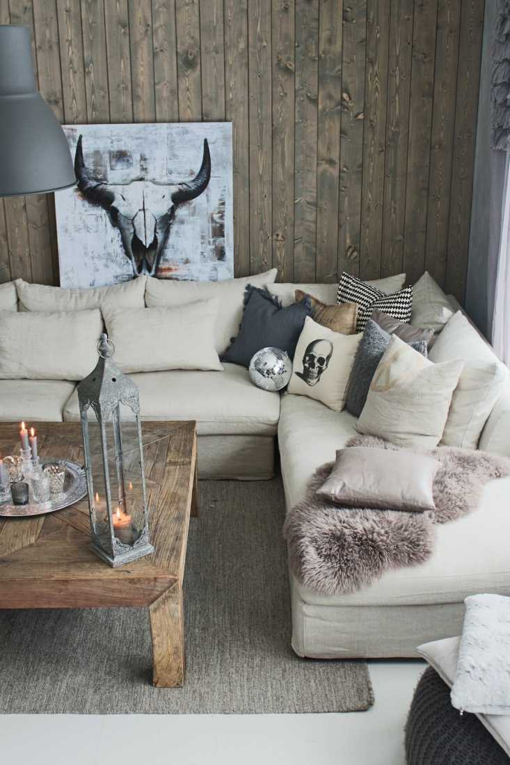 unusual rustic living room interior