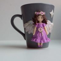 do it yourself beautiful mug decoration with polymer clay flowers picture