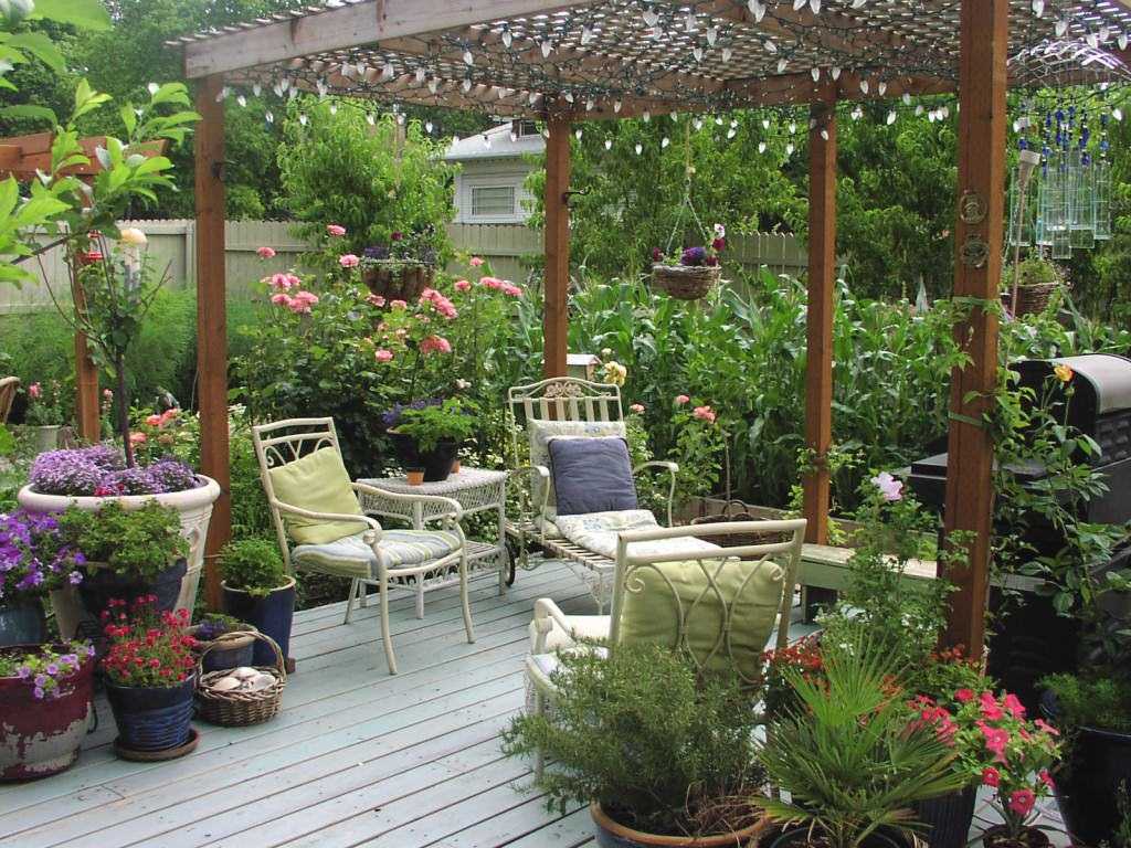 beautiful creation of the design of a summer cottage with stones