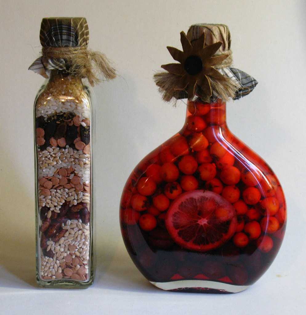 beautiful bottle decoration for flat style