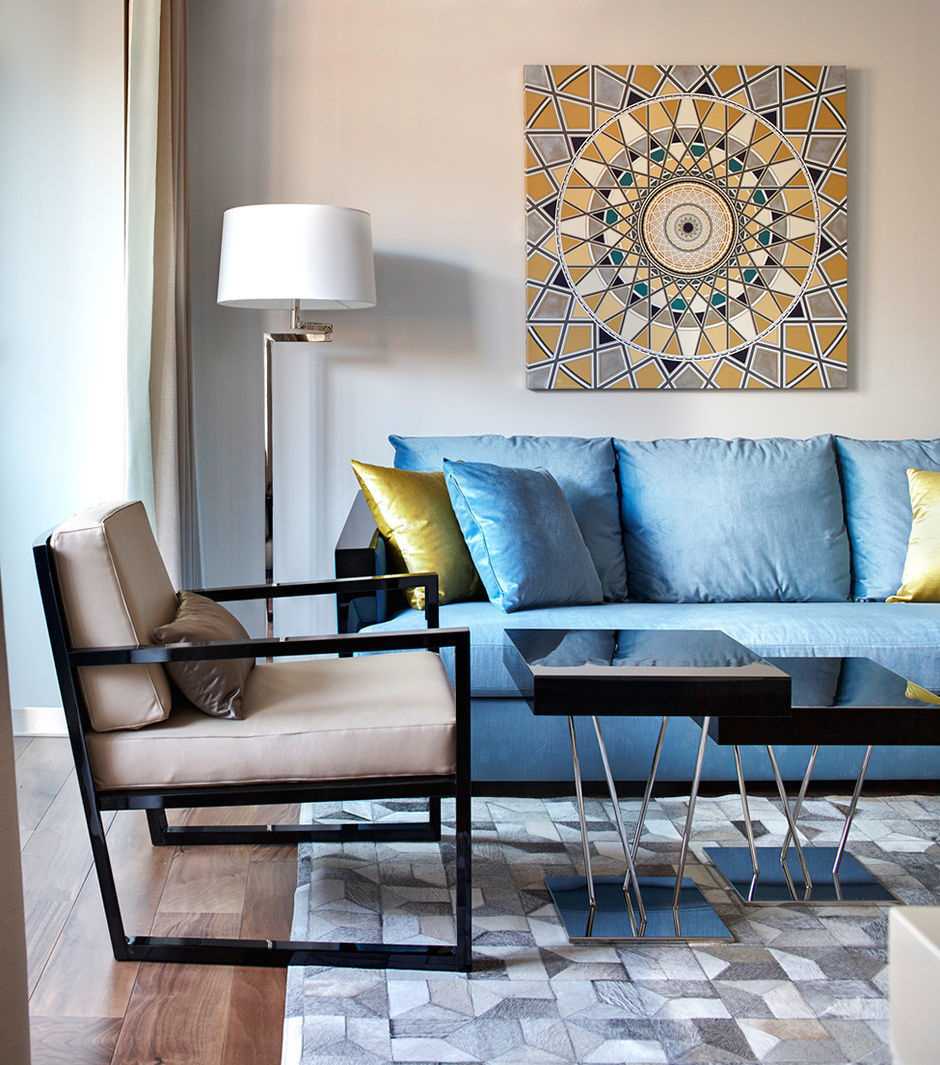 light apartment style in blue