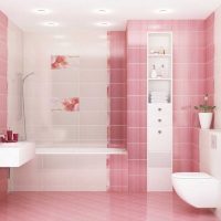 a combination of light pink in the style of the room with other colors of the photo