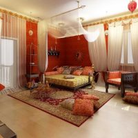 beautiful facade of the room in oriental style photo