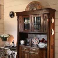 bright interior of the living room in vintage style photo