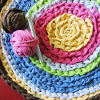 knitted pillows in the decor of the bedroom photo