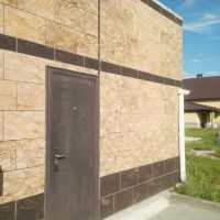 unusual flexible stone in the facade of the room picture