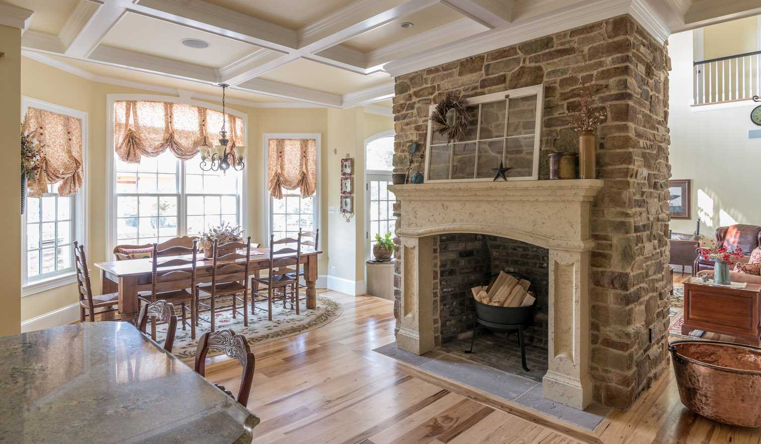 unusual flexible stone in the decor of the room