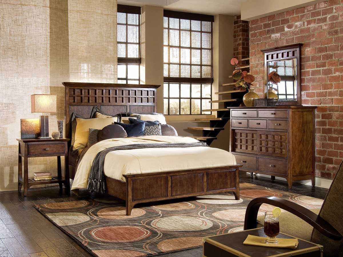 modern design bedroom in vintage style