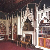 bright interior of the room in the gothic style picture