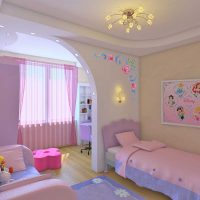 idea of ​​a bright bedroom style for a girl picture