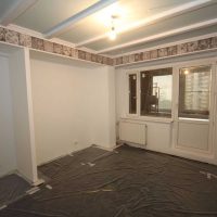 version of the original interior of the living room with decorative beams picture