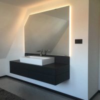 idea of ​​unusual interior of a white bathroom photo