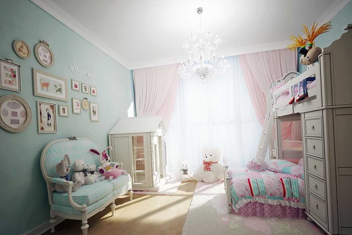 une variante d'une belle conception d'une chambre pour une fille