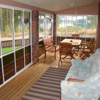 variant of the unusual interior of the veranda in the house picture