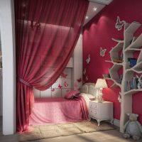 idea of ​​a colored room decor for a girl picture