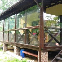 variant of the beautiful interior of the veranda in the house picture