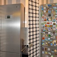 idea of ​​original decoration of the refrigerator in the kitchen photo