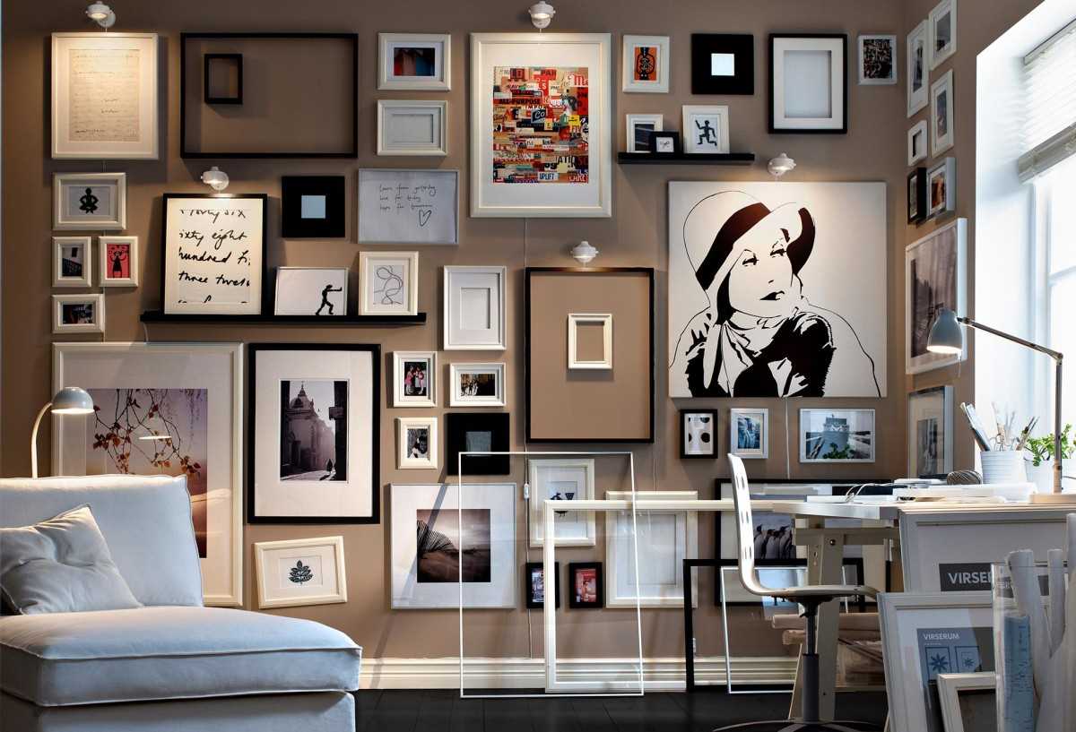 the idea of ​​beautiful wall decoration in the rooms